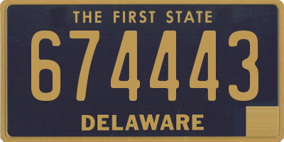 DE license plate 674443