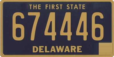 DE license plate 674446