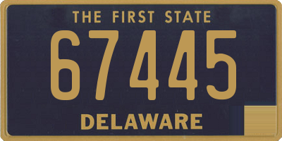 DE license plate 67445