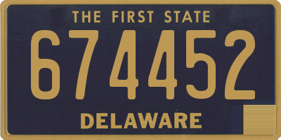 DE license plate 674452
