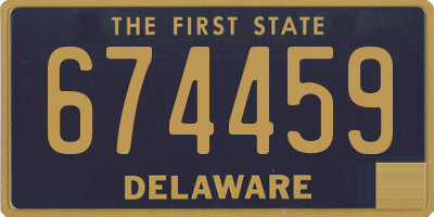 DE license plate 674459
