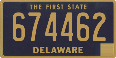 DE license plate 674462