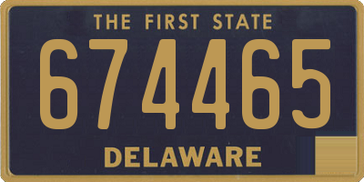 DE license plate 674465