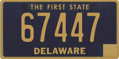 DE license plate 67447