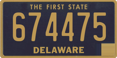 DE license plate 674475