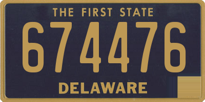 DE license plate 674476