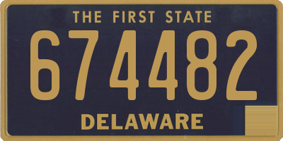 DE license plate 674482