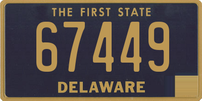 DE license plate 67449