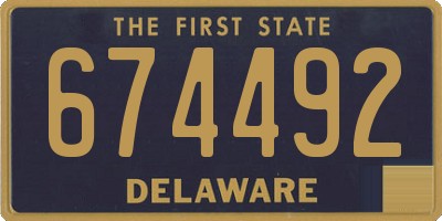 DE license plate 674492