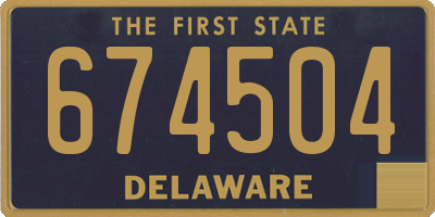 DE license plate 674504