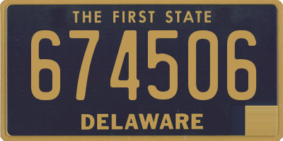 DE license plate 674506