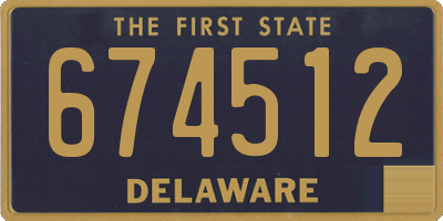 DE license plate 674512