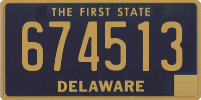 DE license plate 674513