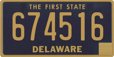 DE license plate 674516