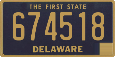 DE license plate 674518