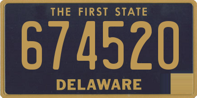 DE license plate 674520