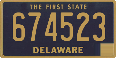 DE license plate 674523