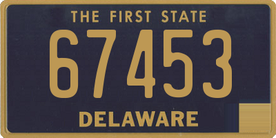 DE license plate 67453