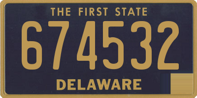 DE license plate 674532