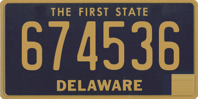 DE license plate 674536
