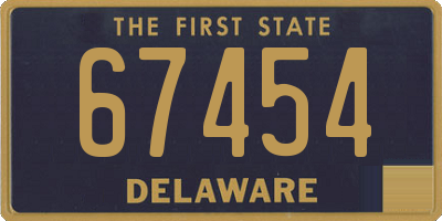 DE license plate 67454