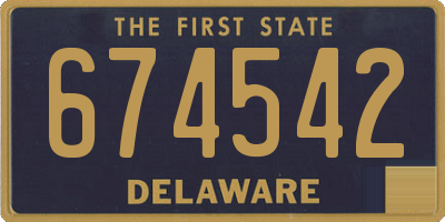DE license plate 674542