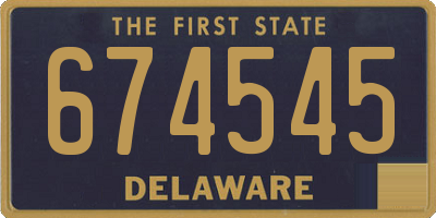 DE license plate 674545