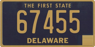 DE license plate 67455