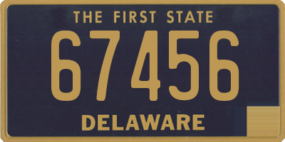 DE license plate 67456