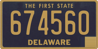 DE license plate 674560