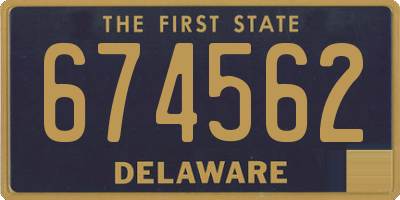 DE license plate 674562