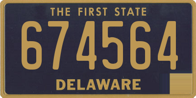 DE license plate 674564