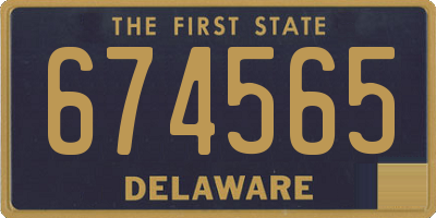 DE license plate 674565