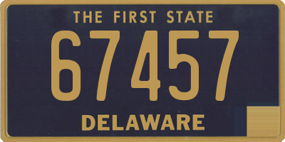 DE license plate 67457