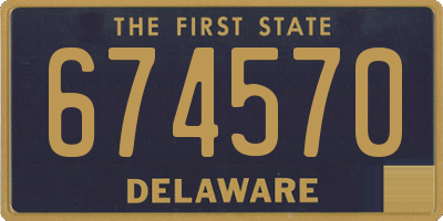 DE license plate 674570