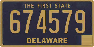 DE license plate 674579