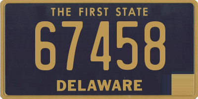 DE license plate 67458