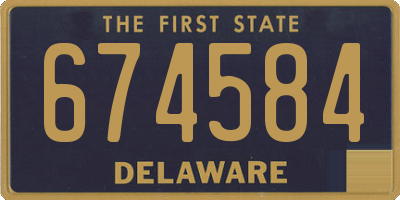 DE license plate 674584