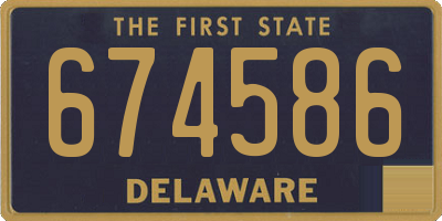 DE license plate 674586