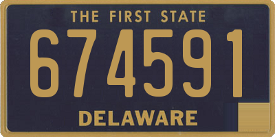 DE license plate 674591