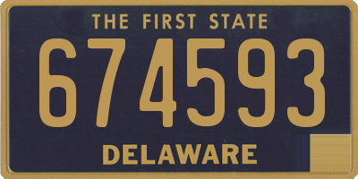 DE license plate 674593