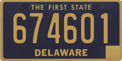 DE license plate 674601