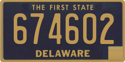 DE license plate 674602