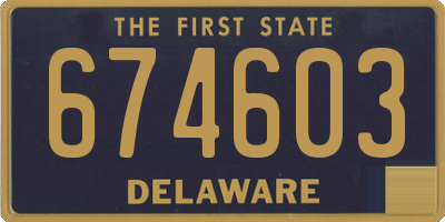 DE license plate 674603