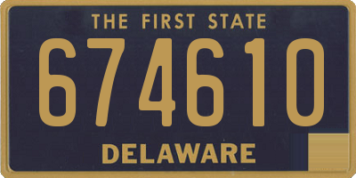 DE license plate 674610