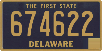 DE license plate 674622