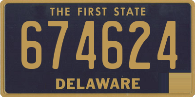 DE license plate 674624
