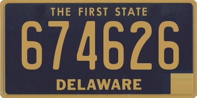 DE license plate 674626