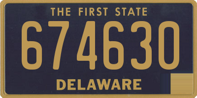 DE license plate 674630