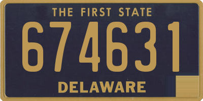 DE license plate 674631